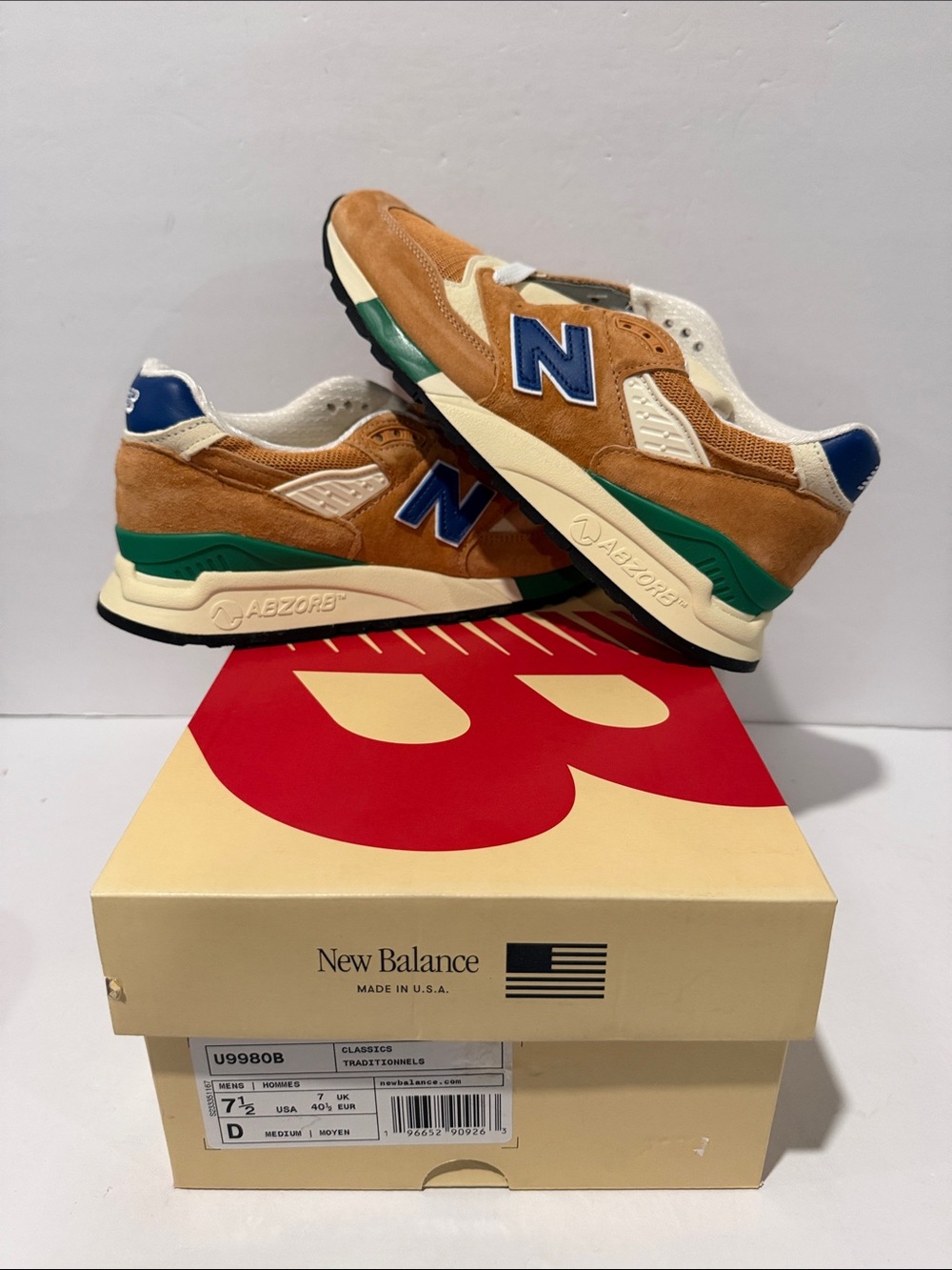NB998 x TS ‘Orange Royal’ Sz:  7 / 7.5 / 8 / 8.5 (U998OB)